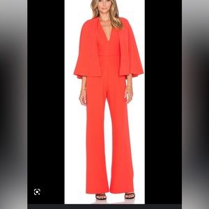 Alexis Orange Amadeo Cape Jumpsuit